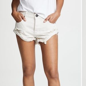 One Teaspoon White Denim Shorts